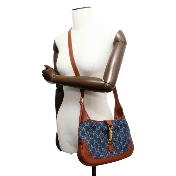 Gucci Jackie GG Denim Shoulder Bag Handbag - Picture 4 of 11